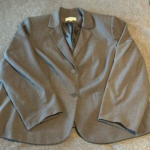 Grey Calvin Klein suit *ONE BUTTON MISSING ON PANTS*